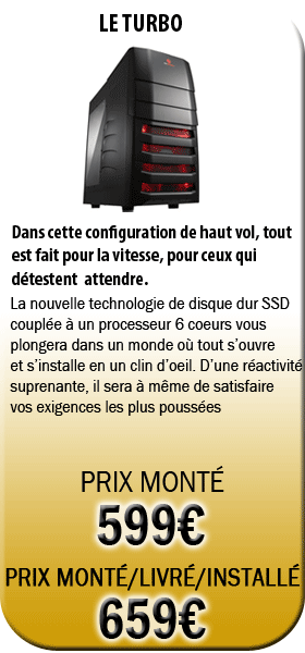 assemblage ordi monté turbo disque ssd